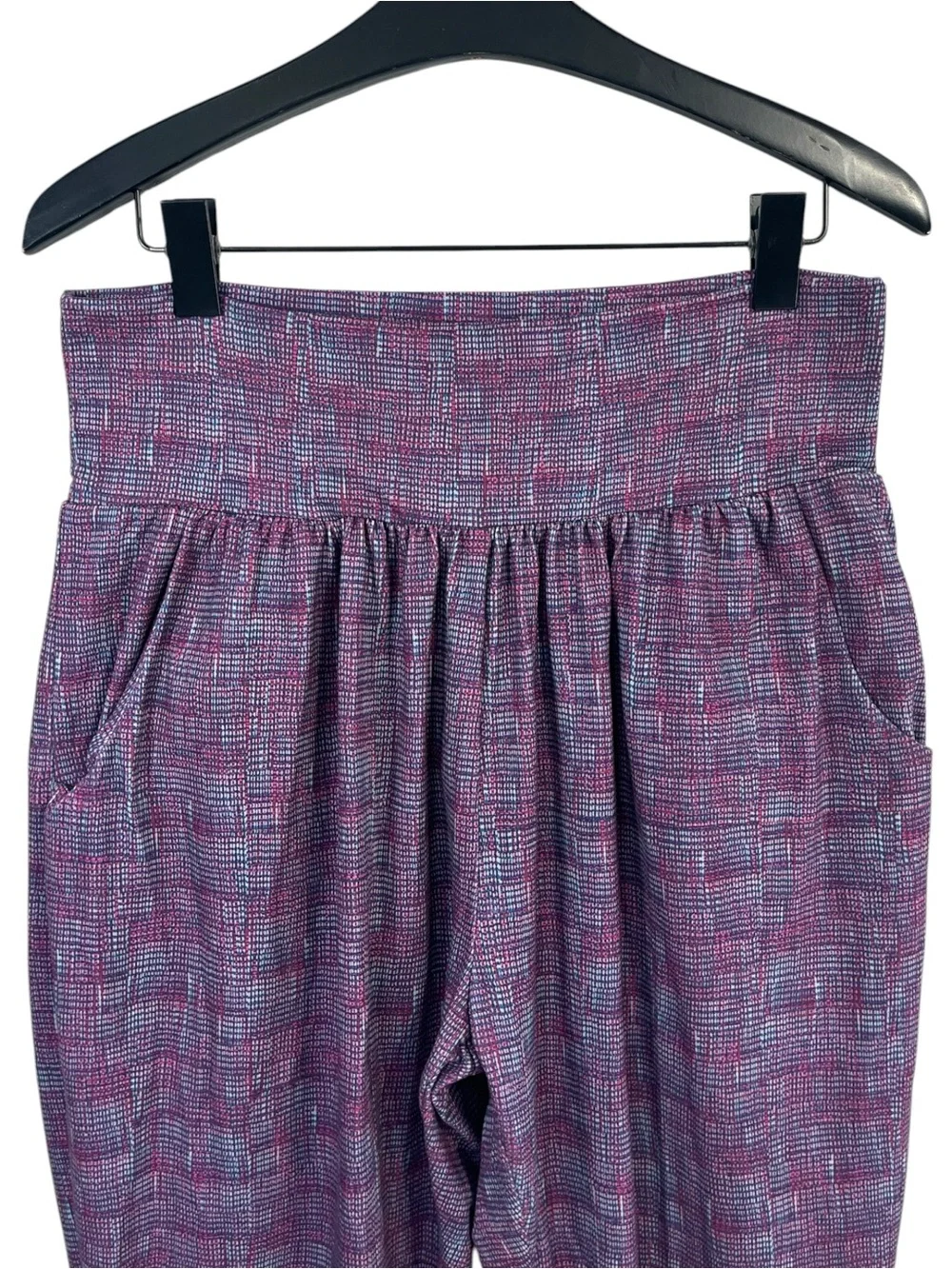 Prana Ryley Jogger Purple Heathered Harem Crop Pants Size Medium